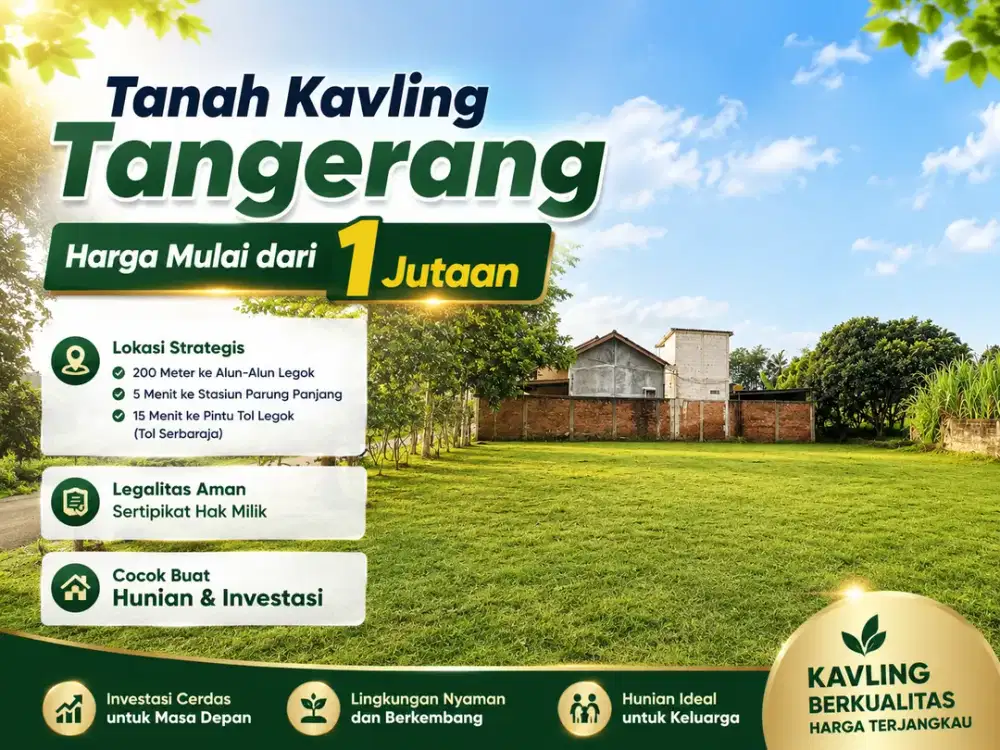 Kavling Murah Legok Dekat Alun-Alun, Hanya 1 Jt-an SHM