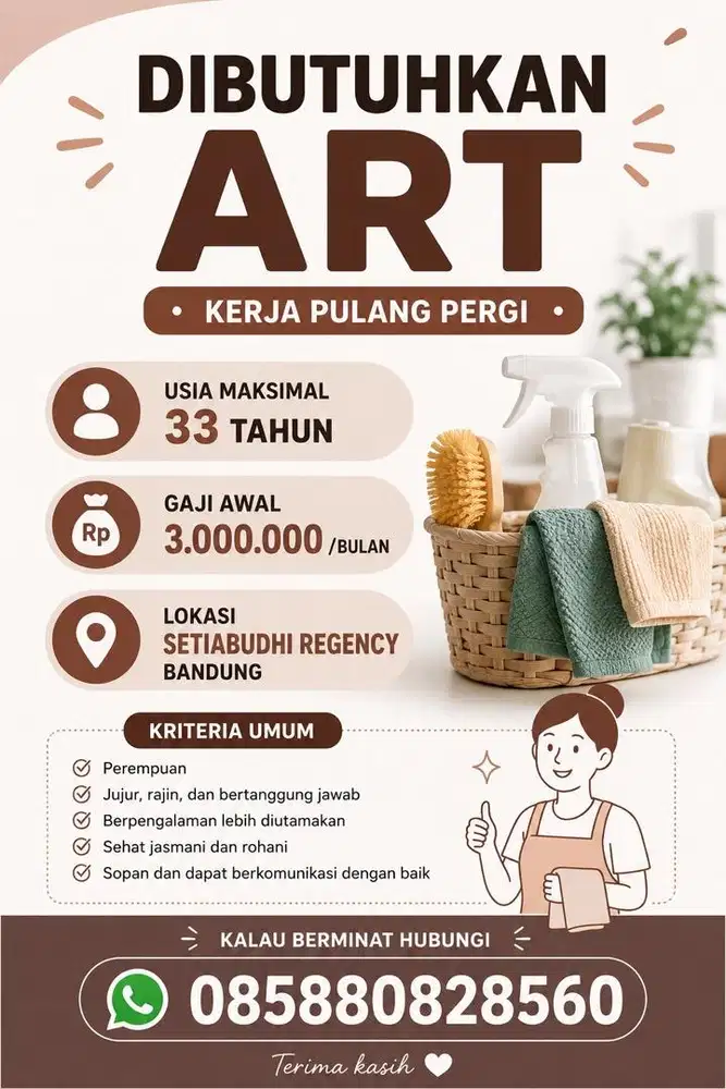 dibutuhkan segera