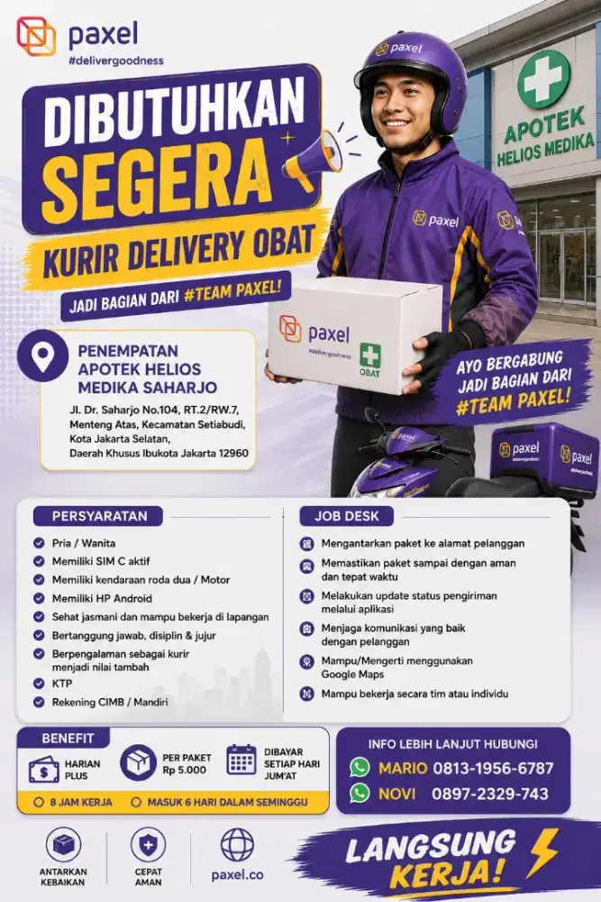 Lowongan Kurir PAXEL