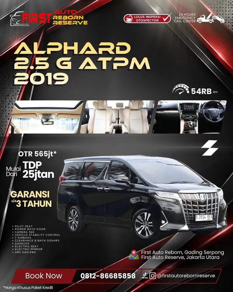 (TDP2jt) Alphard 2.5 G ATPM 2019