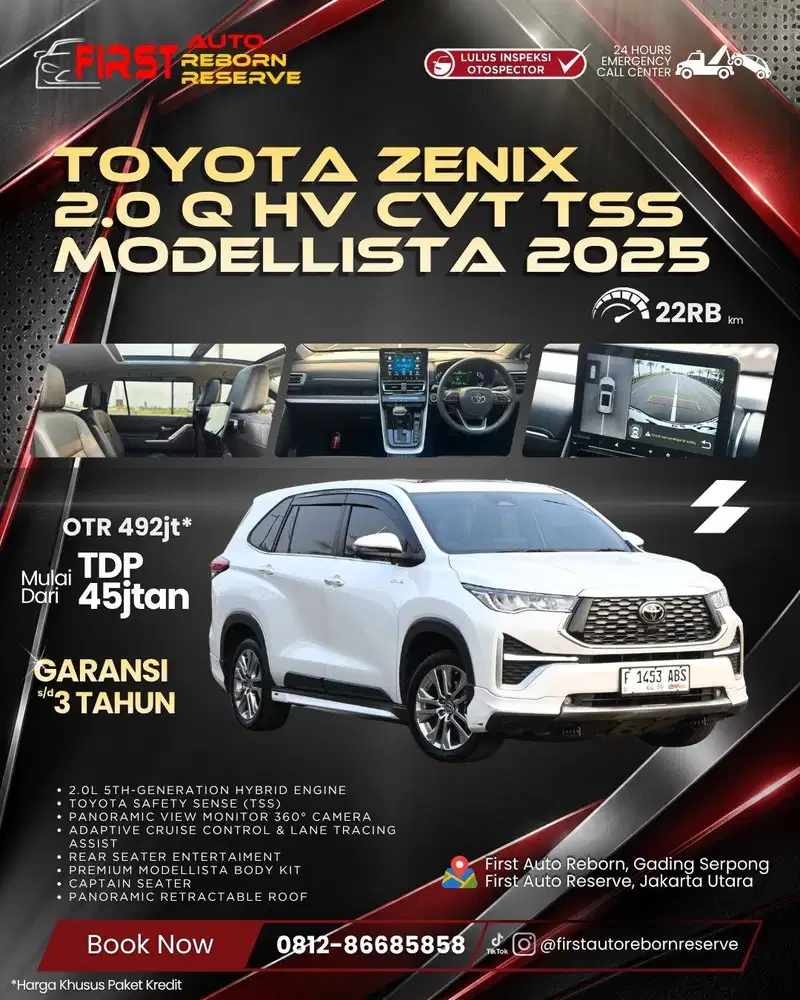 (TDP45jtan) Toyota Innova Zenix 2.0 Q Hybrid Modellista 2025