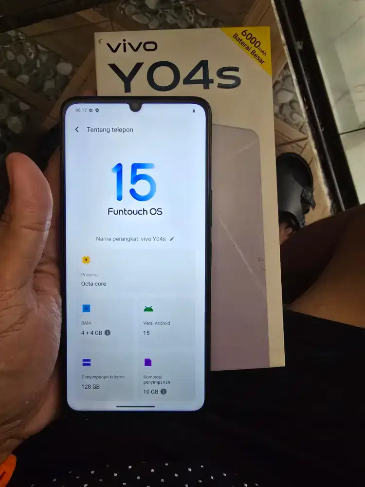 Vivo Y04S 4+4/128 resmi blm sebulan bekas rasa baru bs tker tambah