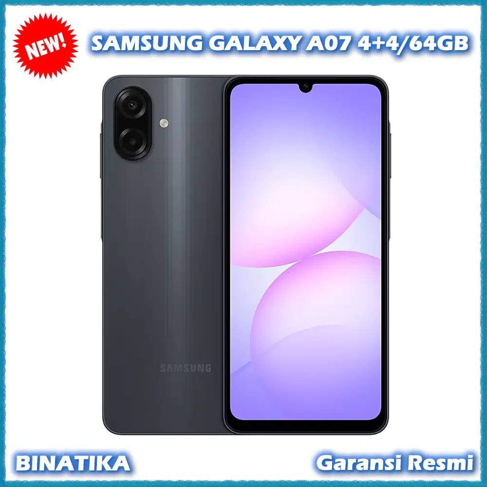 (Baru) SAMSUNG GALAXY A07 4+4/64GB Free Adaptor Charger Original