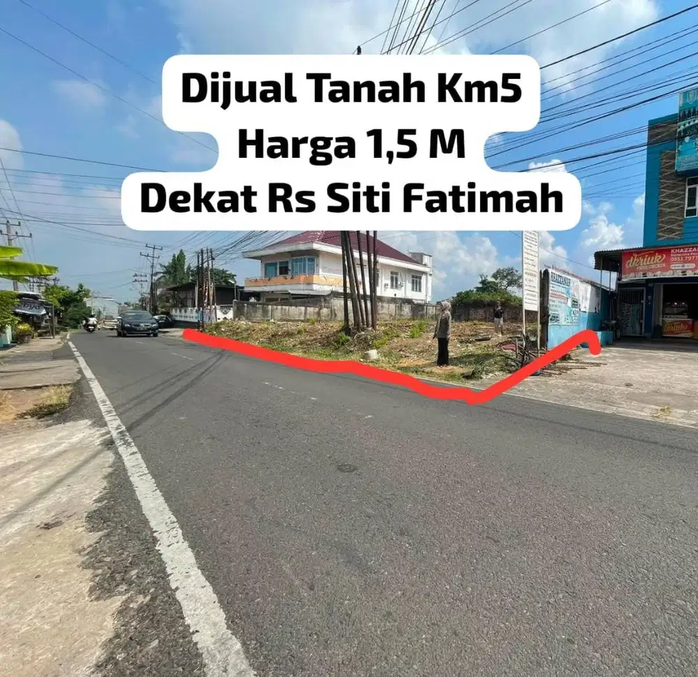 Tanah okasi km5 dekat dinas pendidikan palembang