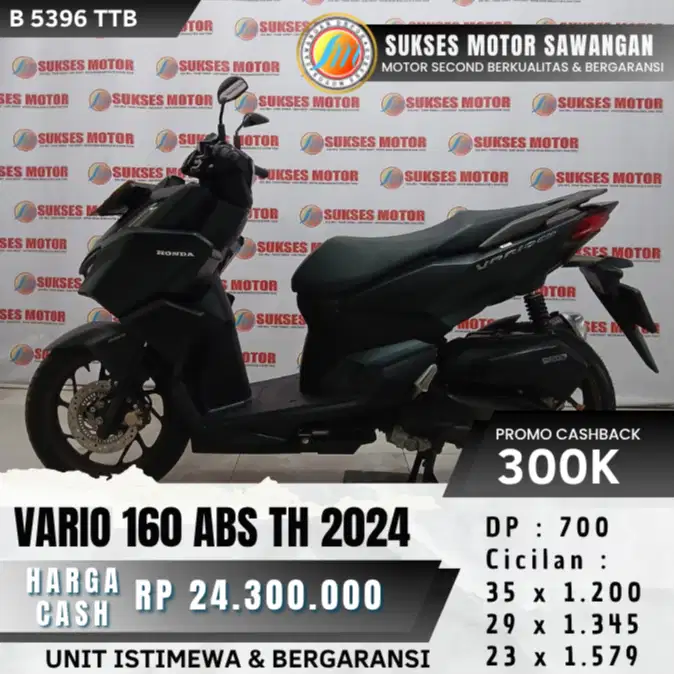 CASHBACK 300 RIBU HONDA VARIO 160 ABS TH 2024 CASH KREDIT BERGARANSI
