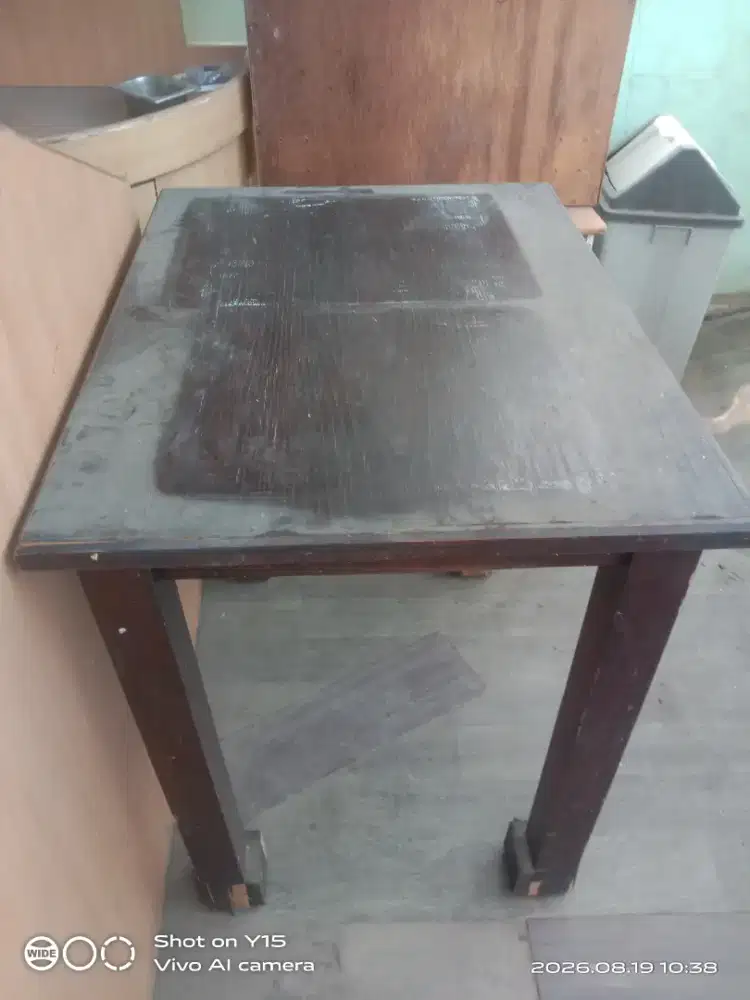Jual meja kotak meja hias bahan kayu