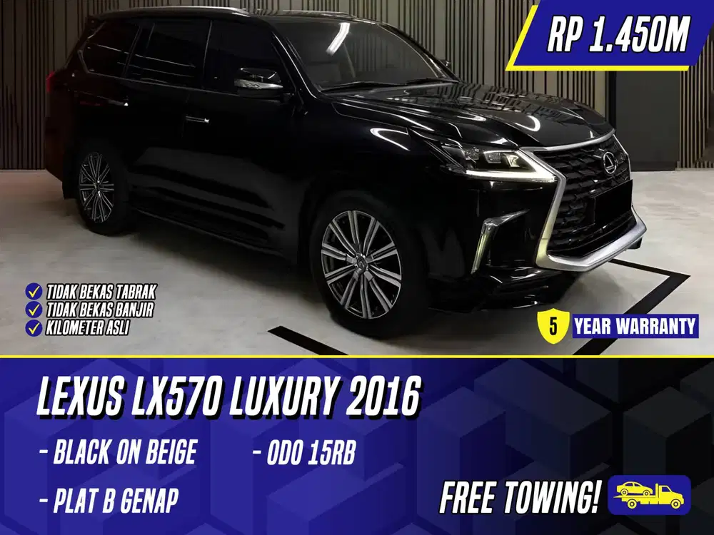 Lexus LX570 Luxury 2016 Black on Beige Hitam LX 570