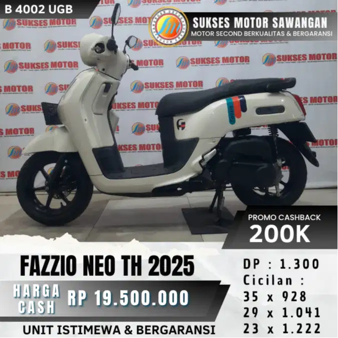 PROMO CASH KREDIT YAMAHA FAZZIO NEO TH 2025 KEYLES MULUS BERGARANSI