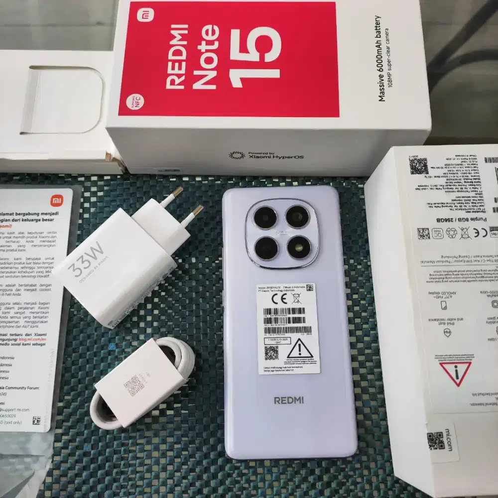 Redmi Note 15 4G, 8/256Gb Fullset, bisa TT