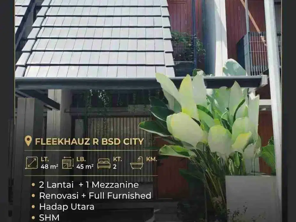 JUAL CEPAT RUMAH FLEEKHAUZ BSD CITY