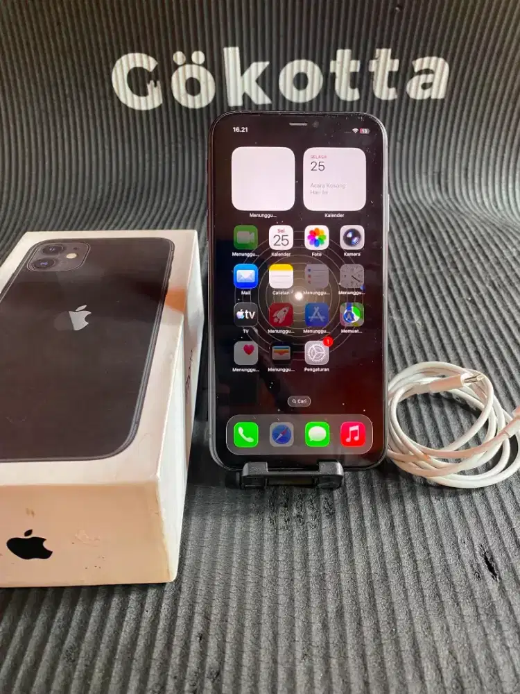 Iphone 11 64gb black inter all operator fullset mulus normal semua