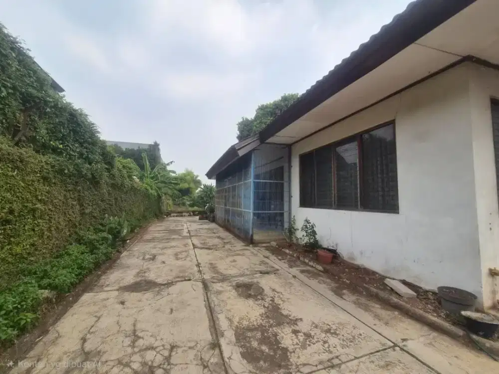 dijual tanah dan 2 unit rumah jalan raya pondok cabe udik tangsel shm
