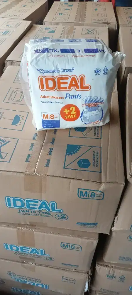 Popok Celana merk ideal untuk dewasa size M isi 10pcs