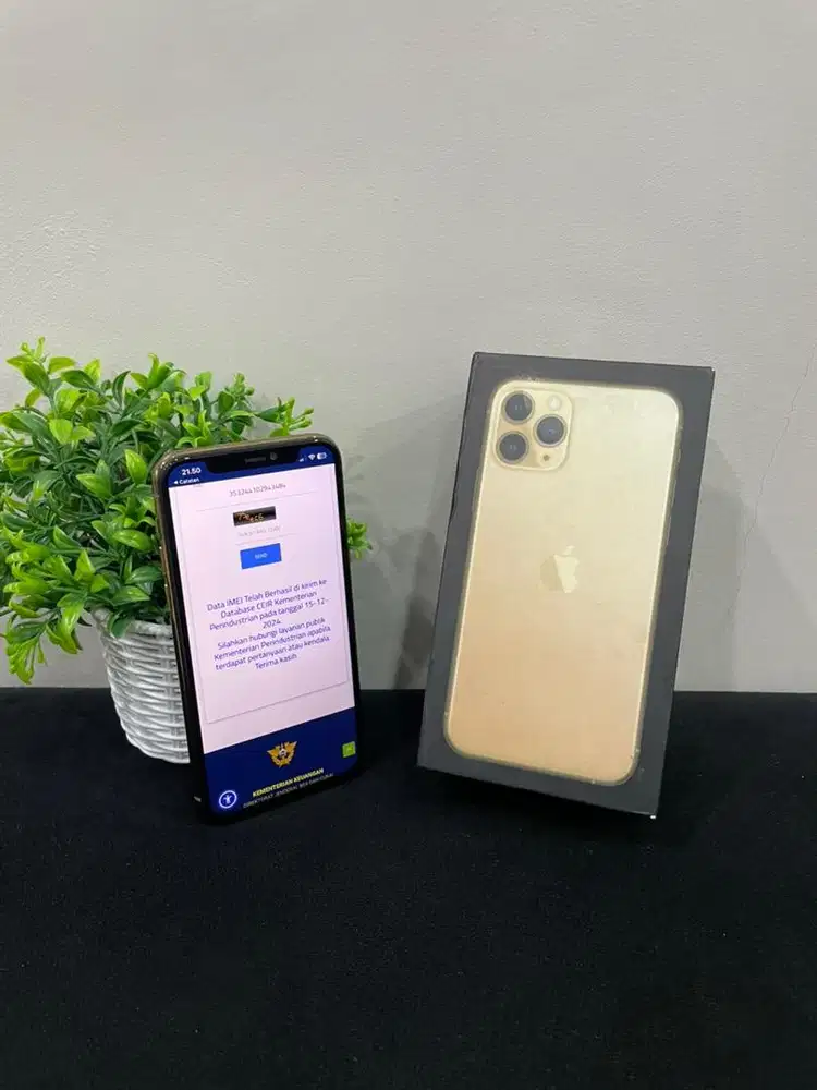 IPhone 11 Pro 256GB Gold mulus Fullset BH 100% Imei Bea Cukai Permanen