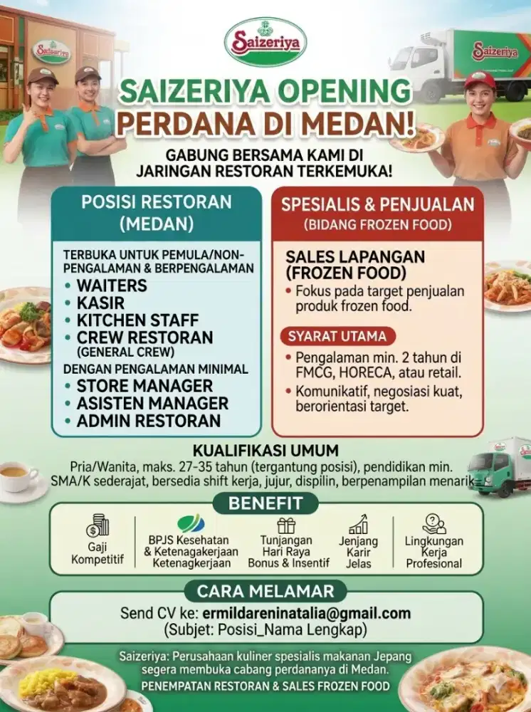 Saizeriya opening di medan