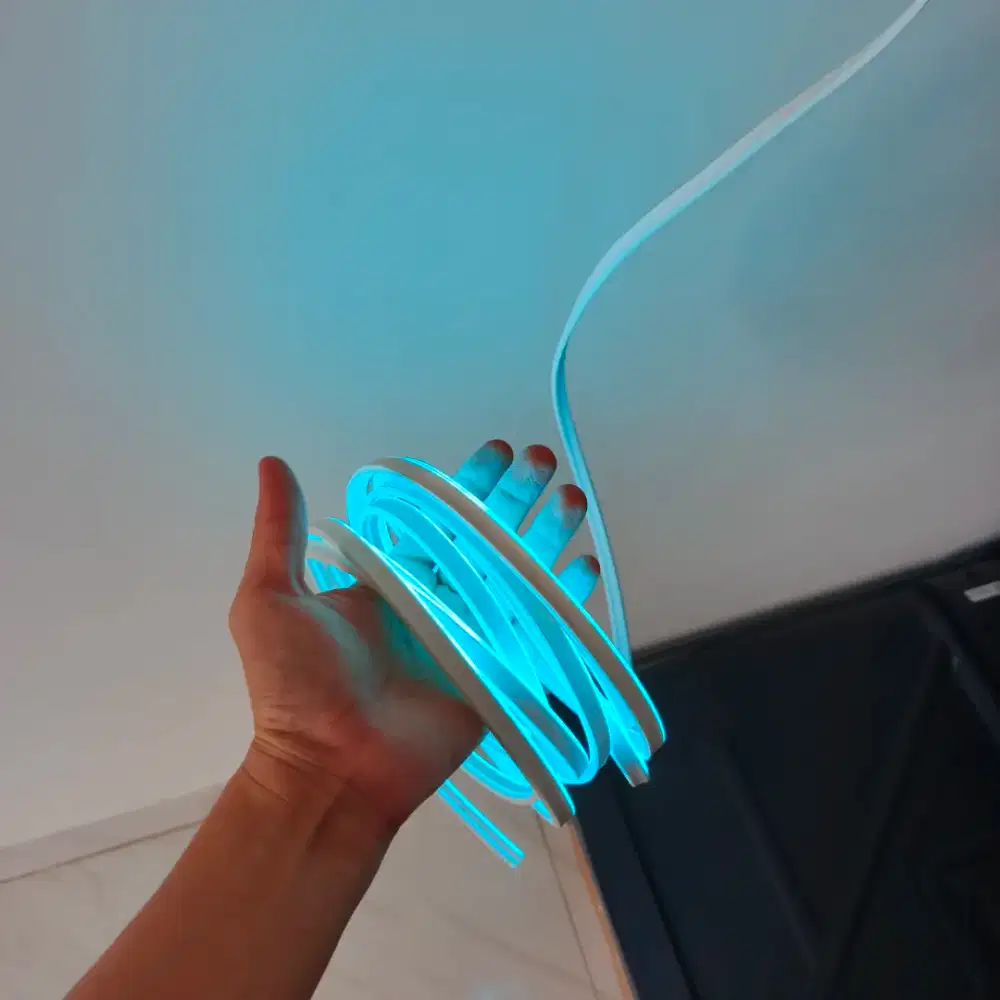 Lampu Neon Fleksibel 220v panjang 5m ice blue