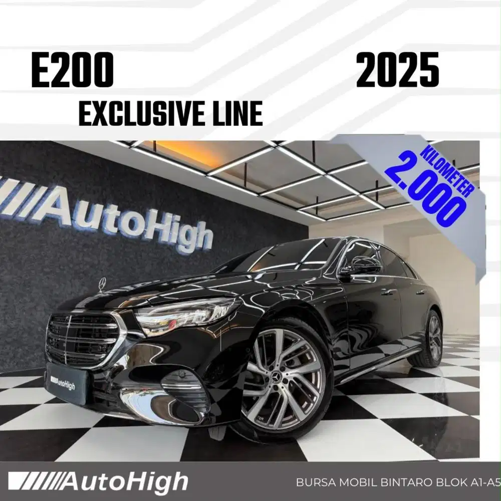 DP10% [Km2.000] E200 Exclusive 2025 Black Reg 2026 #AUTOHIGH