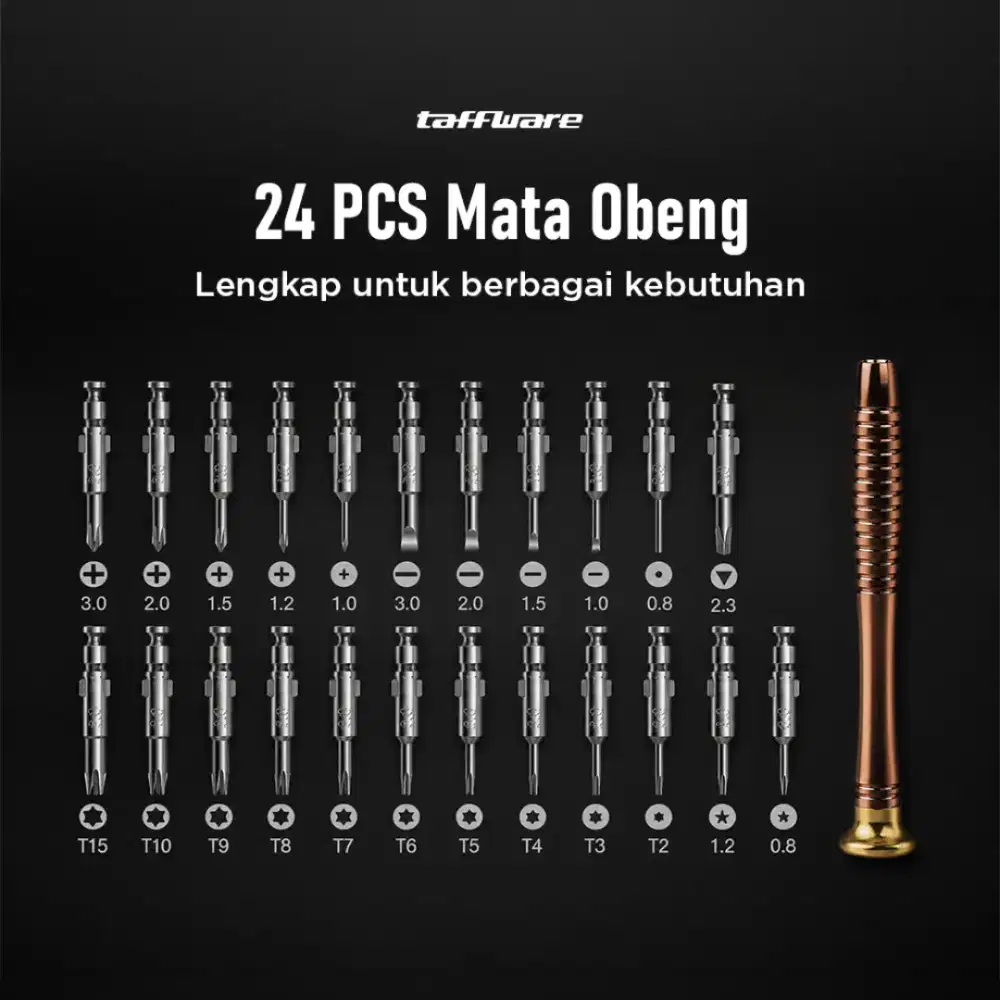 Obeng Set Reparasi 25in1 Torx Smartphone Stainless Steel