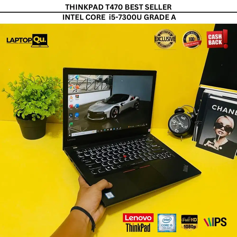 THINKPAD T470 i5-7300U RAM 8GB/SSD 256GB NVMe/FHD IPS/BACKLITE/GRADE A