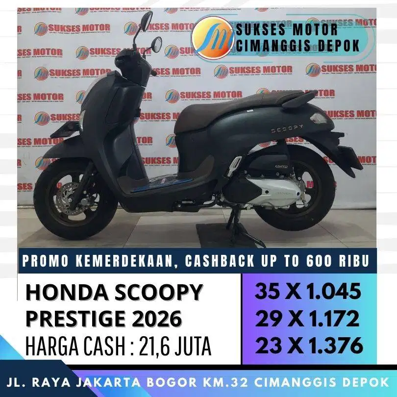 SCOOPY PRESTIGE 2026 MULUS KM LOW CASH KREDIT PROMO CASHBACK 300