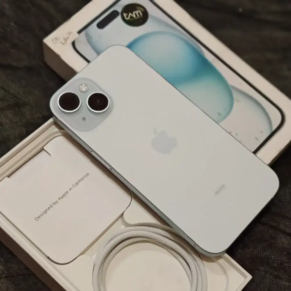 Iphone 15 128gb BH100% Garansi Resmi ibox Fullset Like New
