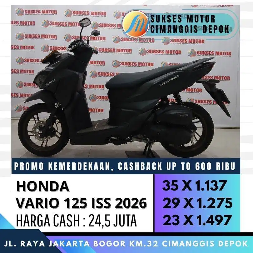 VARIO 125 CBS ISS 2026 MULUS KM LOW CASH KREDIT PROMO CASHBACK 300