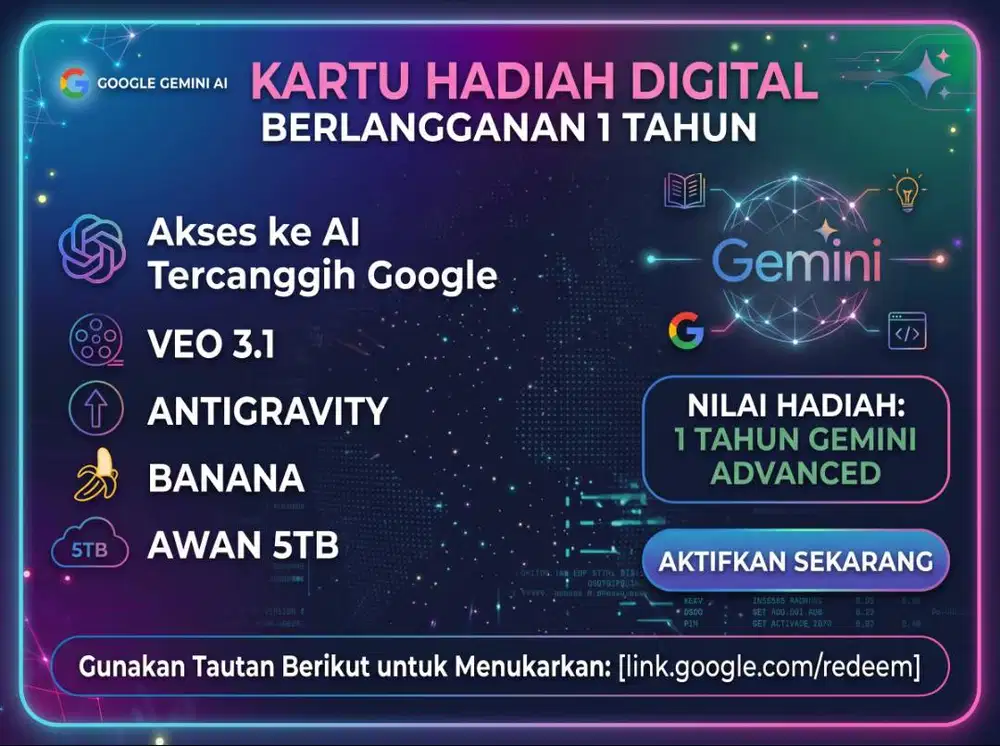Google AI Gemini Pro 12 Bulan Private
