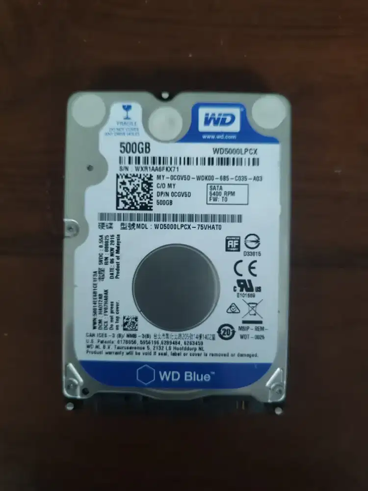 Harddisk Laptop 2,5 WD 500 GB