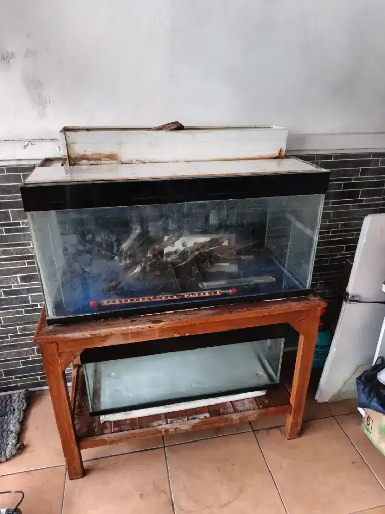 Set aquarium berserta meja