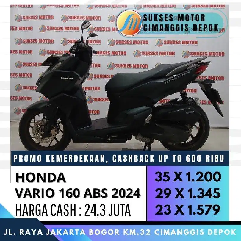 DP 700 VARIO 160 ABS 2024 CASH KREDIT PROMO CASHBACK 300