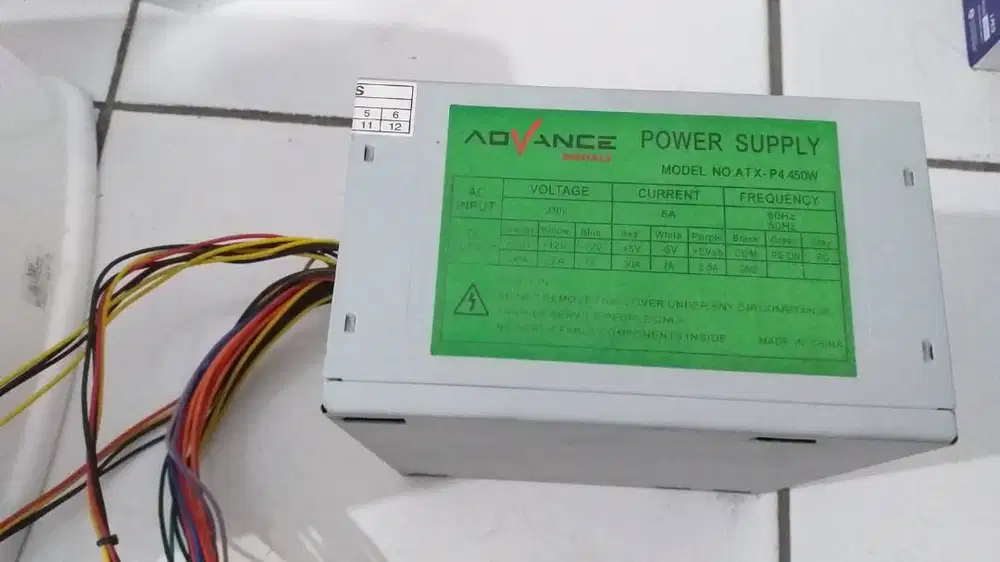 Advance Power Supply - 230V / 5A / 450W - Tipe ATX P4 450W - Bekas