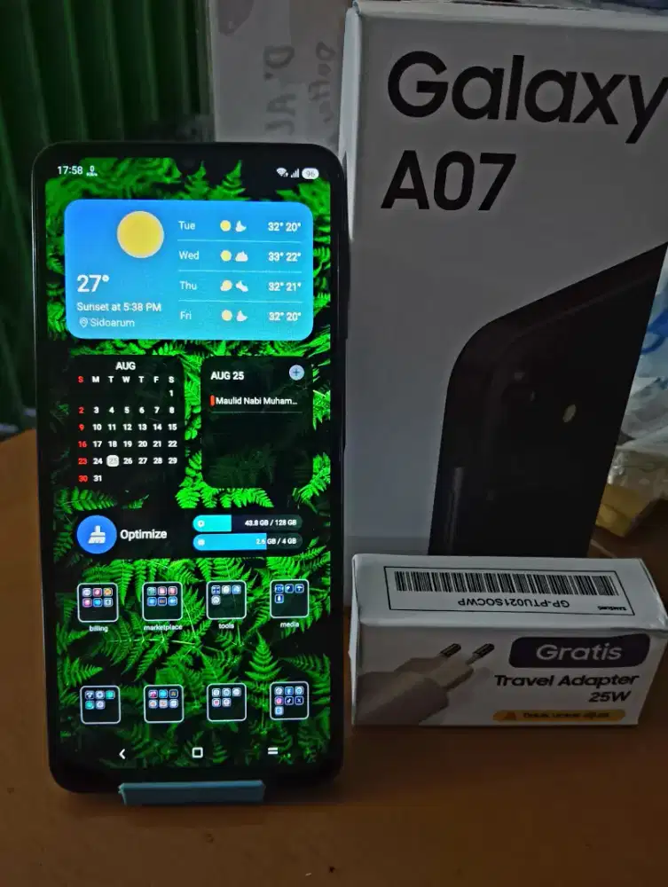 samsung a07 4/128 warna hitam