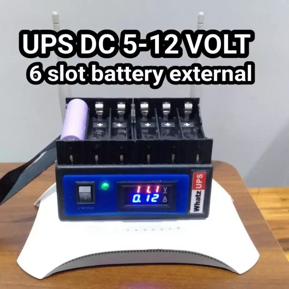 UPS MINI DC 12 VOLT 6 BATTERY EXTERNAL UNTUK BACKUP POWER WIFI ROUTER