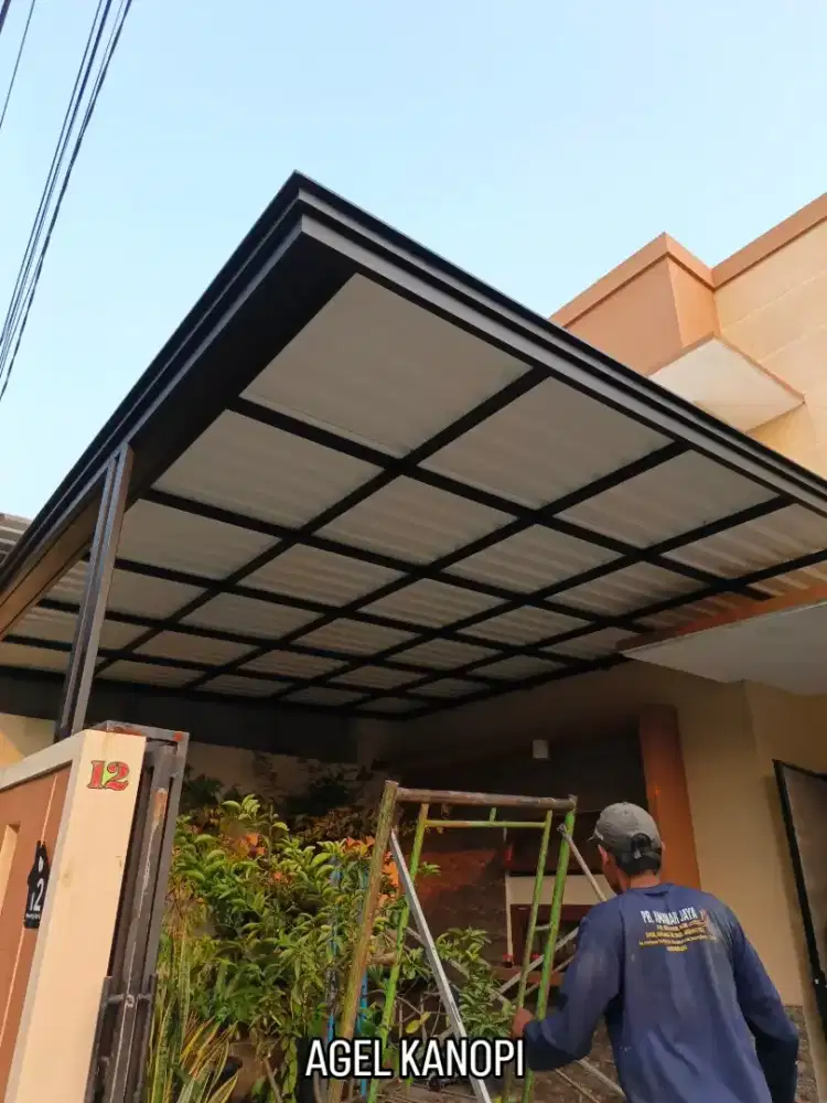 kanopi atap alderon double layers