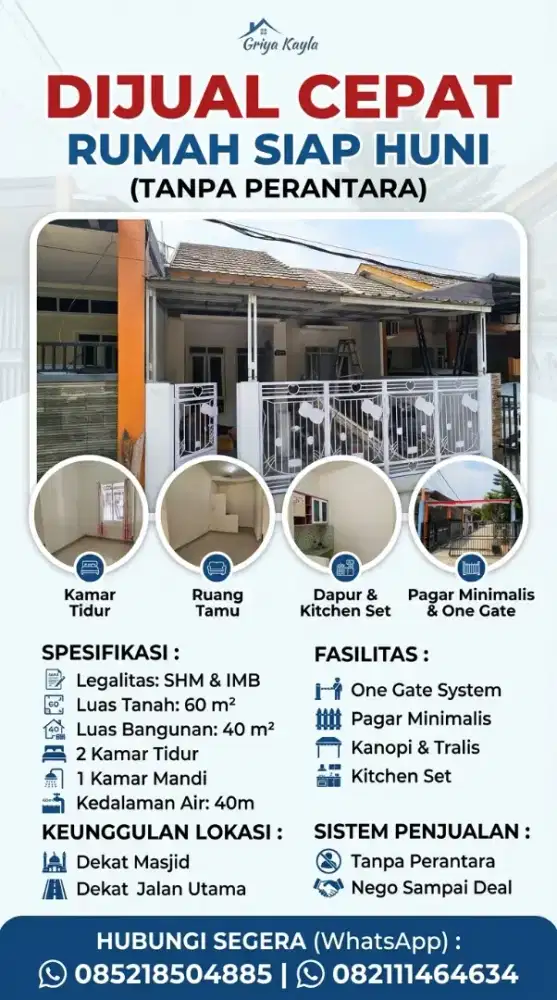 Dijual cepat rumah second siap huni