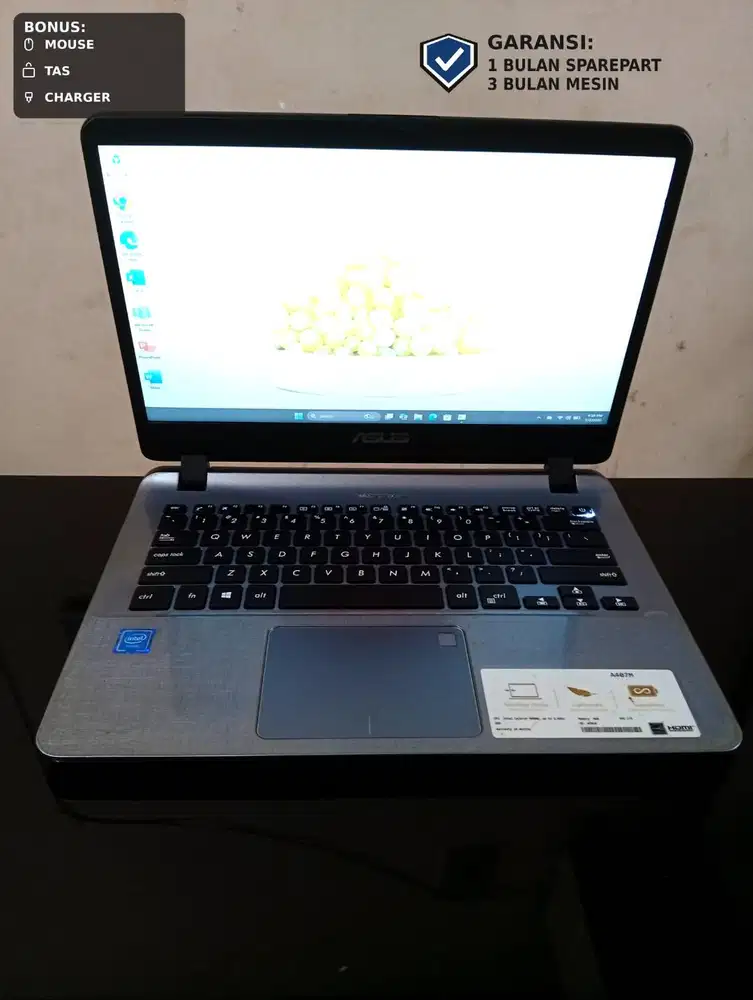 LAPTOP SECOND MURAH Asus X407MA celeron N4000 ram 4 ssd 256 BERGARANSI