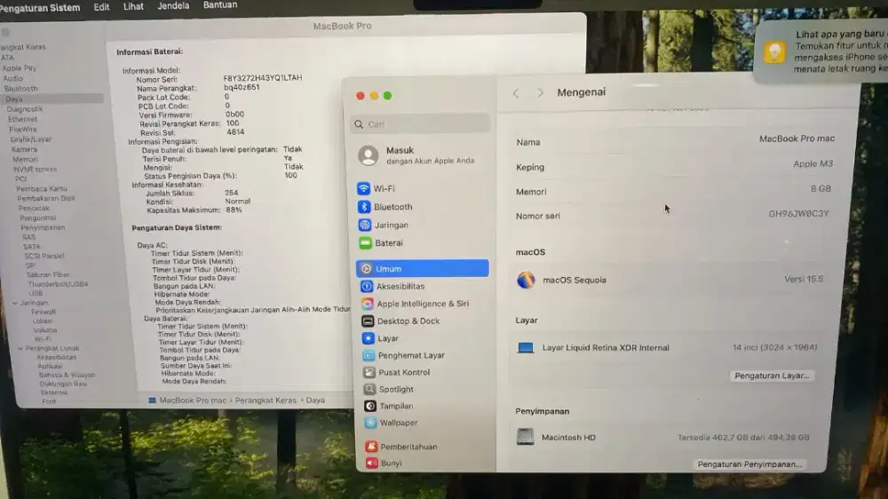 MACBOOK PRO M3 2023 14 8/512 GB