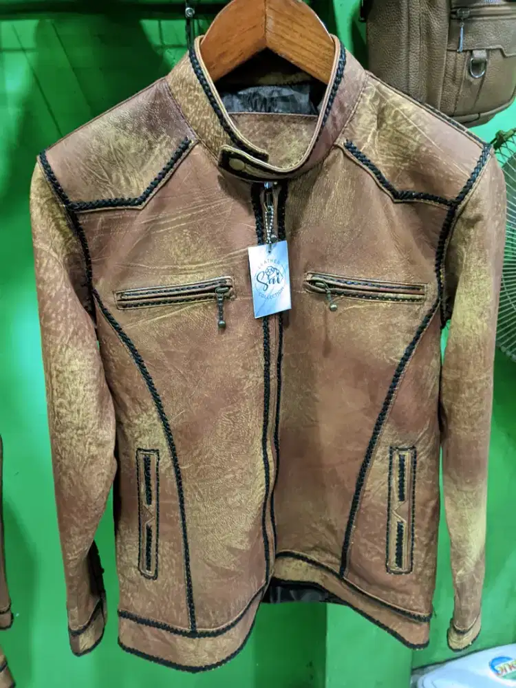 Jaket Kulit Domba Rajut