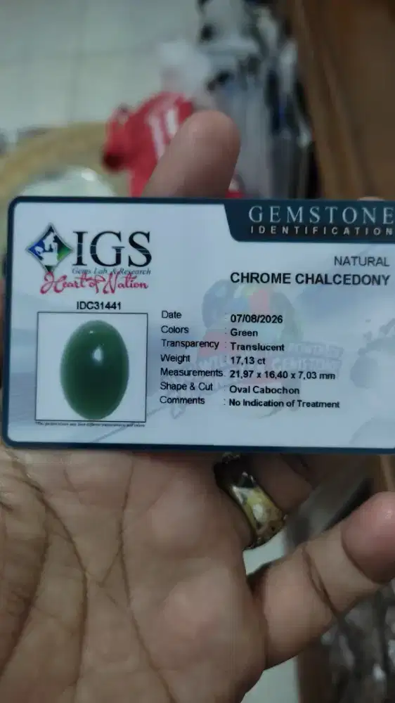 Batu Chrome Calsedony Memo