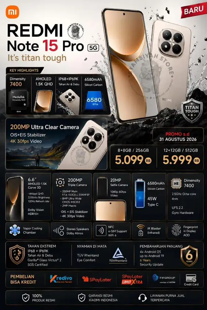 Promo Xiaomi Redmi Note 15 Pro 5G