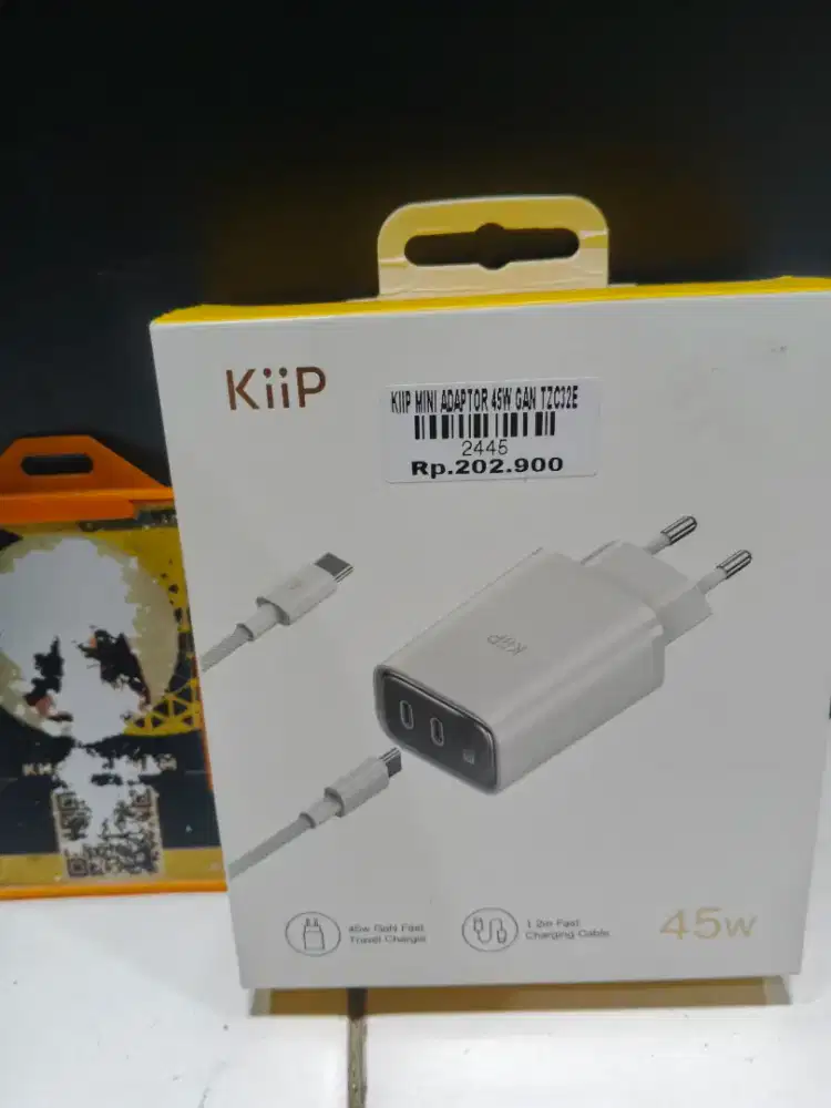 CHARGER KIIP TYPE C TO C 45Watt GaN
