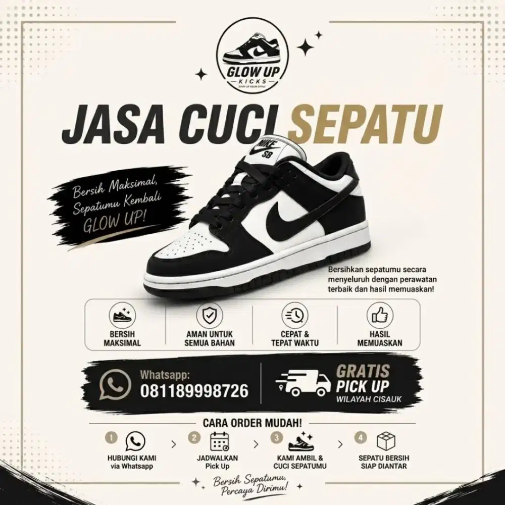 Laundry sepatu  glow up kicks