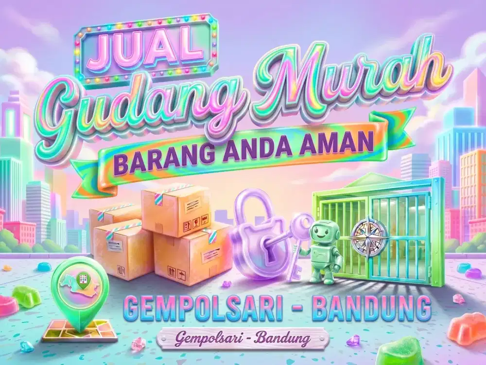 JUAL GUDANG DI GEMPOL SARI, CIJERAH, MELONG, BANDUNG KULON.