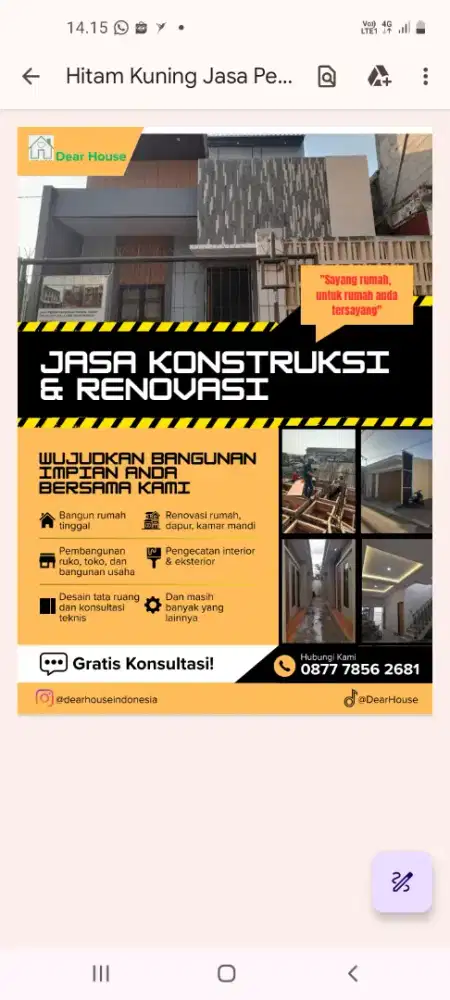 DEARHOUSE Kontraktor...  JASA RENOVASI DAN BANGUN BARU RUMAH TINGGAL