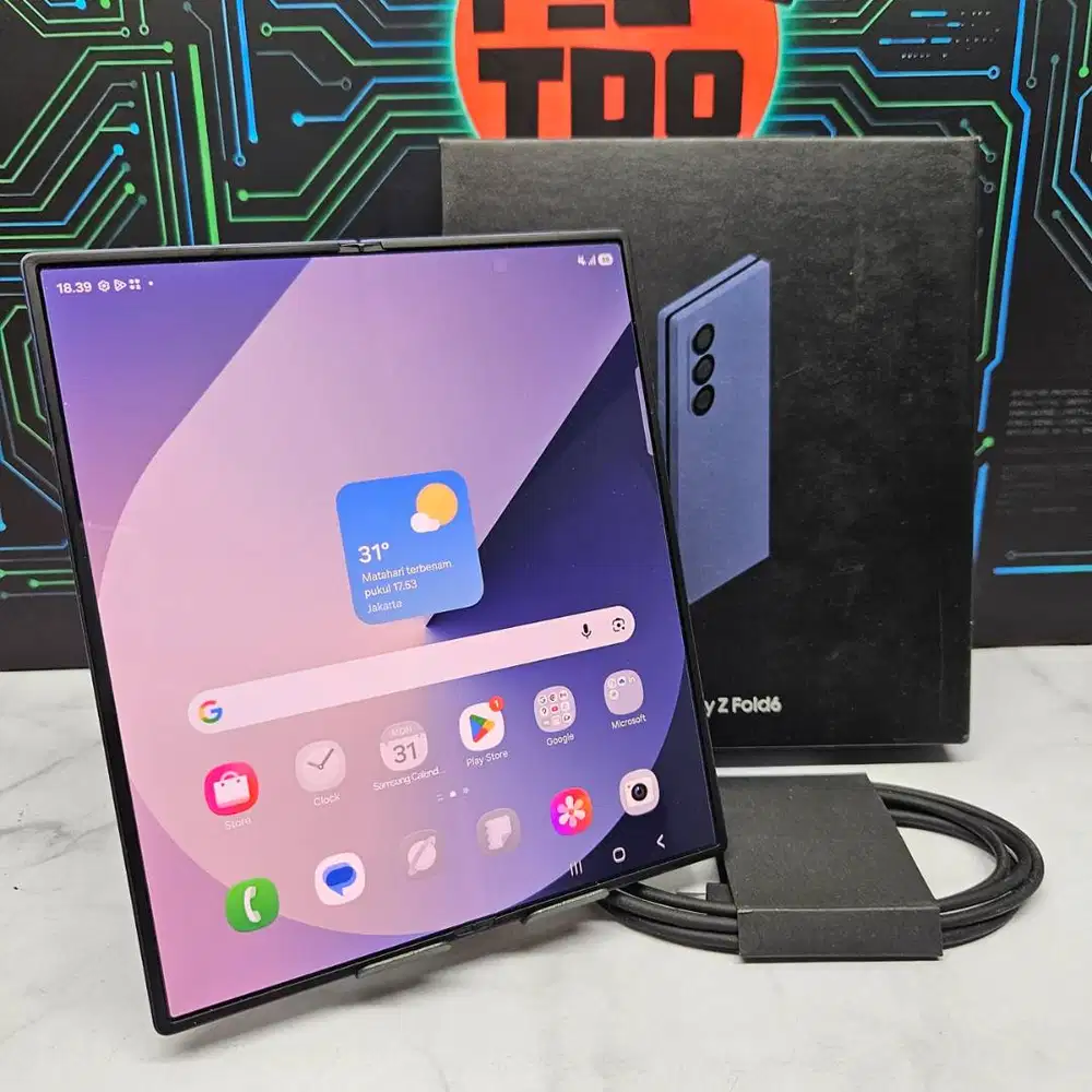 Samsung Galaxy Z Fold 6 12/256GB Navy SEIN Resmi Like New Fulset