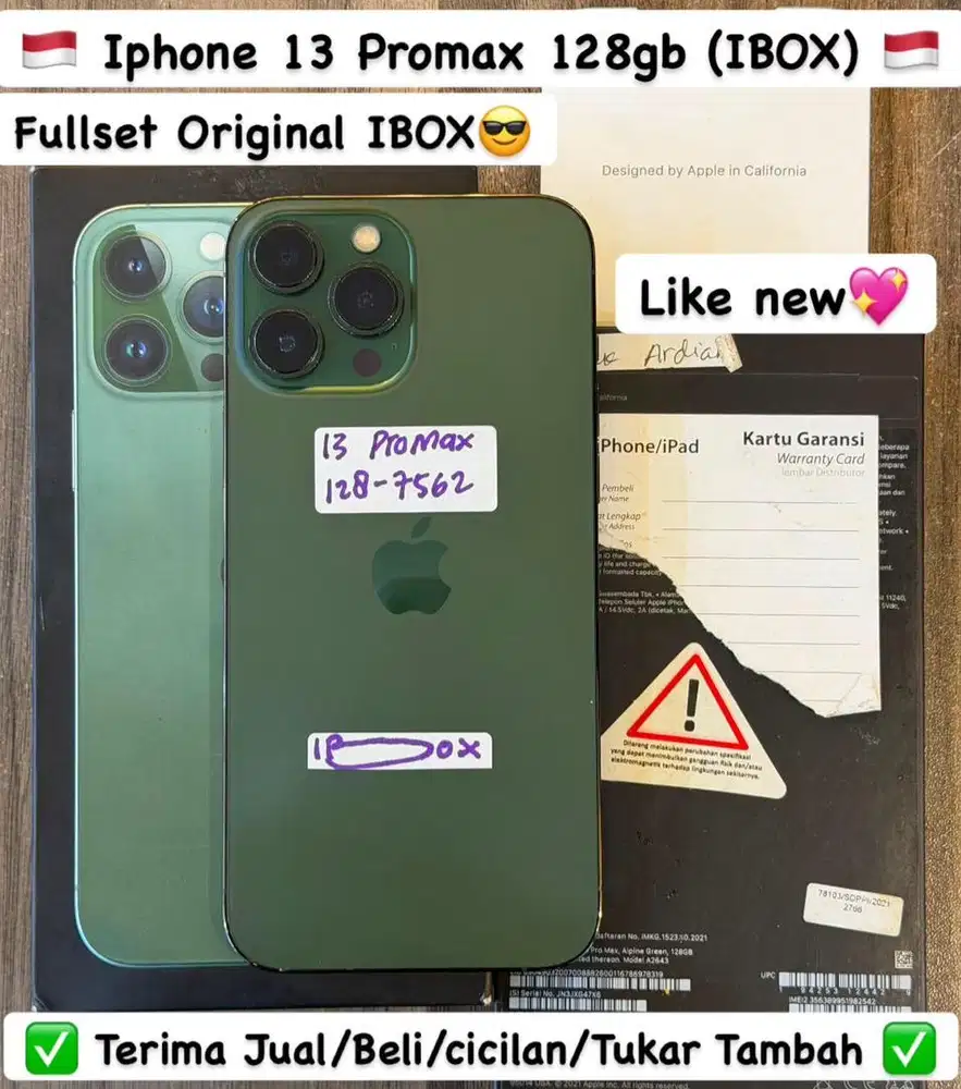 Iphone 13 Promax 128 Gb Alpine Green Ibox