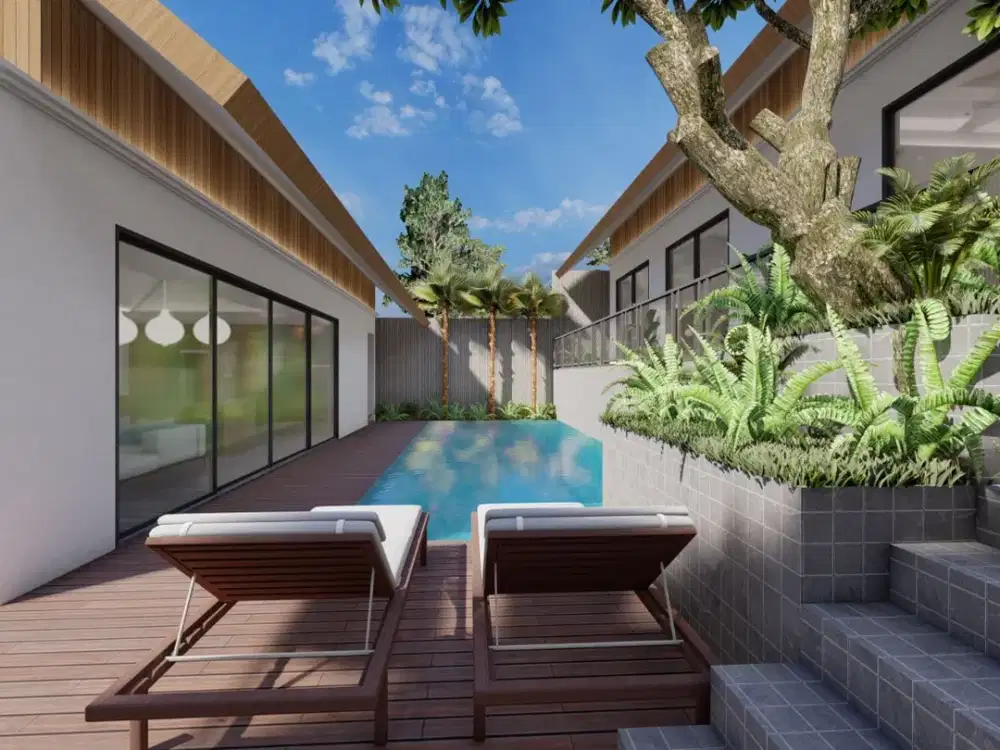 Villa 3 Kamar Tidur Eksklusif di Ubud. Pemandangan Sawah Abadi, Lokasi Seberang Pepito, Belakang Frestive