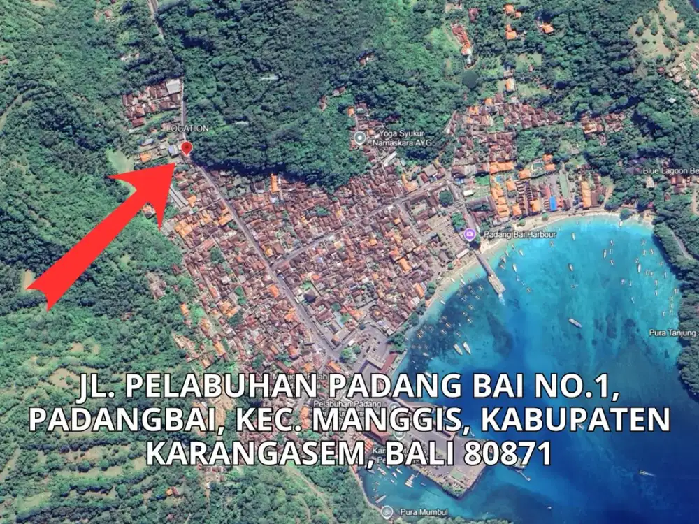 DIJUAL TANAH STRATEGIS PINGGIR JALAN PROVINSI DEKAT PELABUHAN PADANGBAI