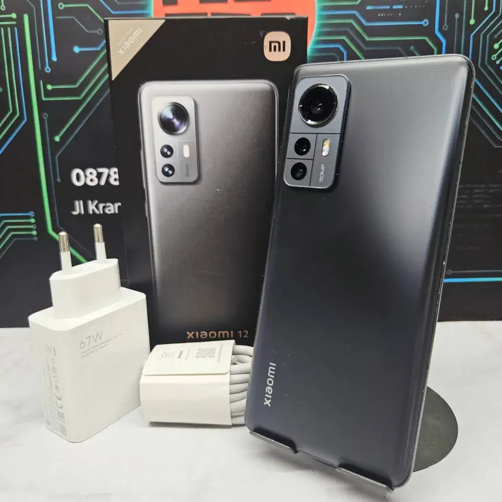 Xiaomi 12 8/256GB Black Fullset Ori Mulus No Minus