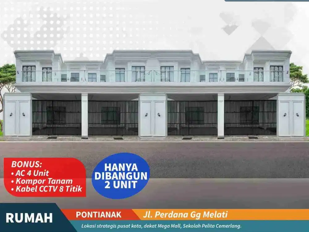 hanya 2 unit rumah mewah jalan perdana pontianak cocok untuk keluarga besar